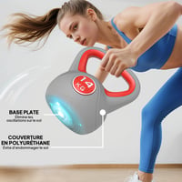 14 kg červená kettlebell SPORTNOW s ergonomickou rukoväťou na silový tréning a posilňovacie cvičenia v posilňovni 5