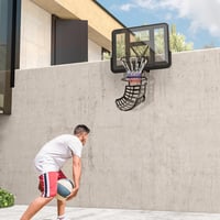 SPORTNOW Kosárlabda Visszadobó Rendszer 360° Forgatható Állítható Magasság Fekete - Black, Polypropylene (PP) 2