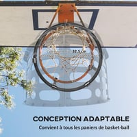 SPORTNOW Kosárlabda Visszadobó Rendszer 360° Forgatható Állítható Magasság Fekete - Black, Polypropylene (PP) 3