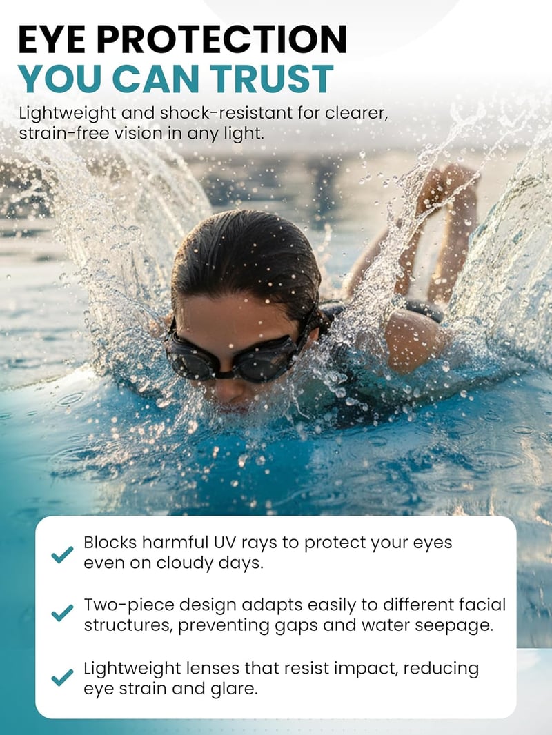 SPORTS WORLD VISION Optikai Úszószemüveg Dioptriás Vízálló Felnőtt Búvárszemüveg UV Védelemmel
