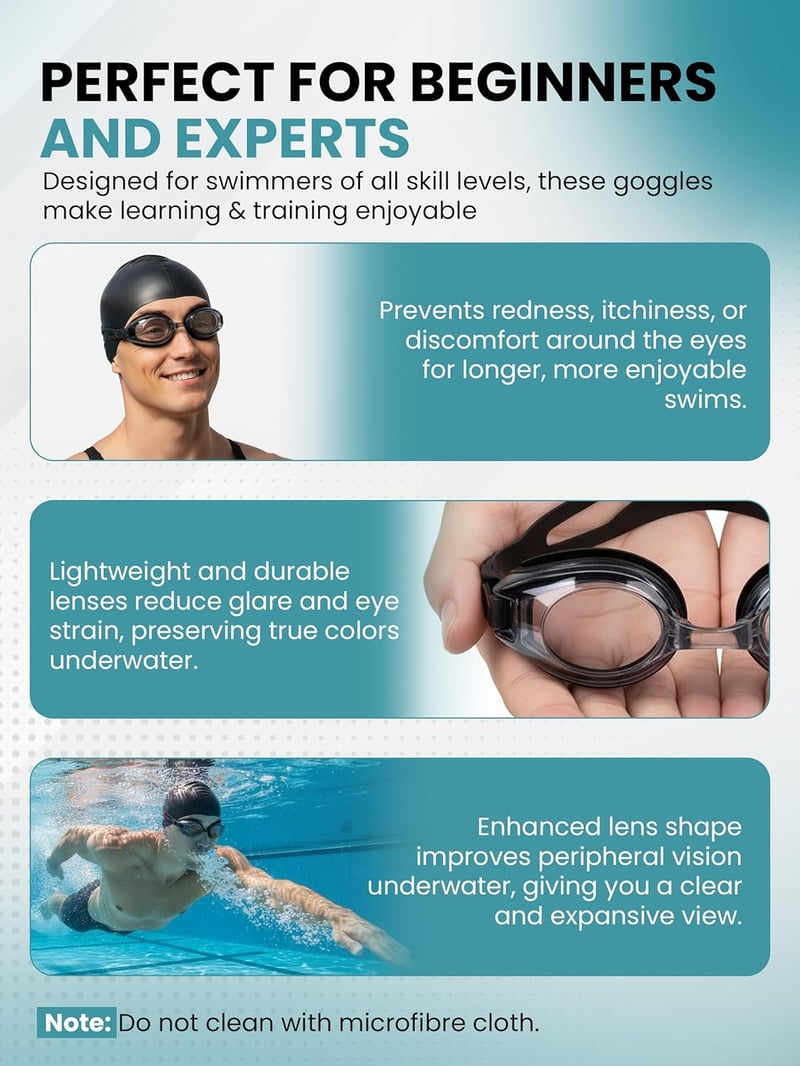 SPORTS WORLD VISION Optikai Úszószemüveg Dioptriás Vízálló Felnőtt Búvárszemüveg UV Védelemmel