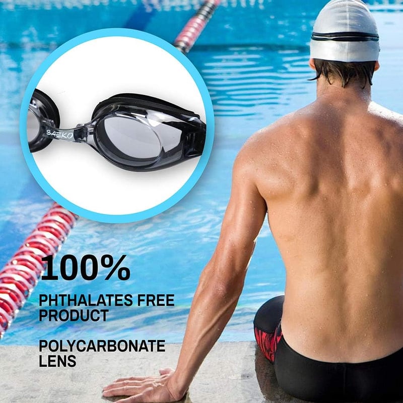 SPORTS WORLD VISION Optikai Úszószemüveg Dioptriás Vízálló Unisex - Páramentes, UV-védelemmel, Széles Látómezővel Úszáshoz