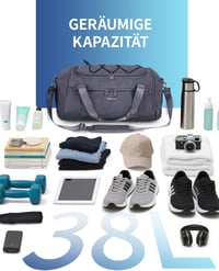Rucsac Fitness Sportsnew 38L cu Compartiment pentru Încălțăminte și Compartiment pentru Haine Umede, Gri 9