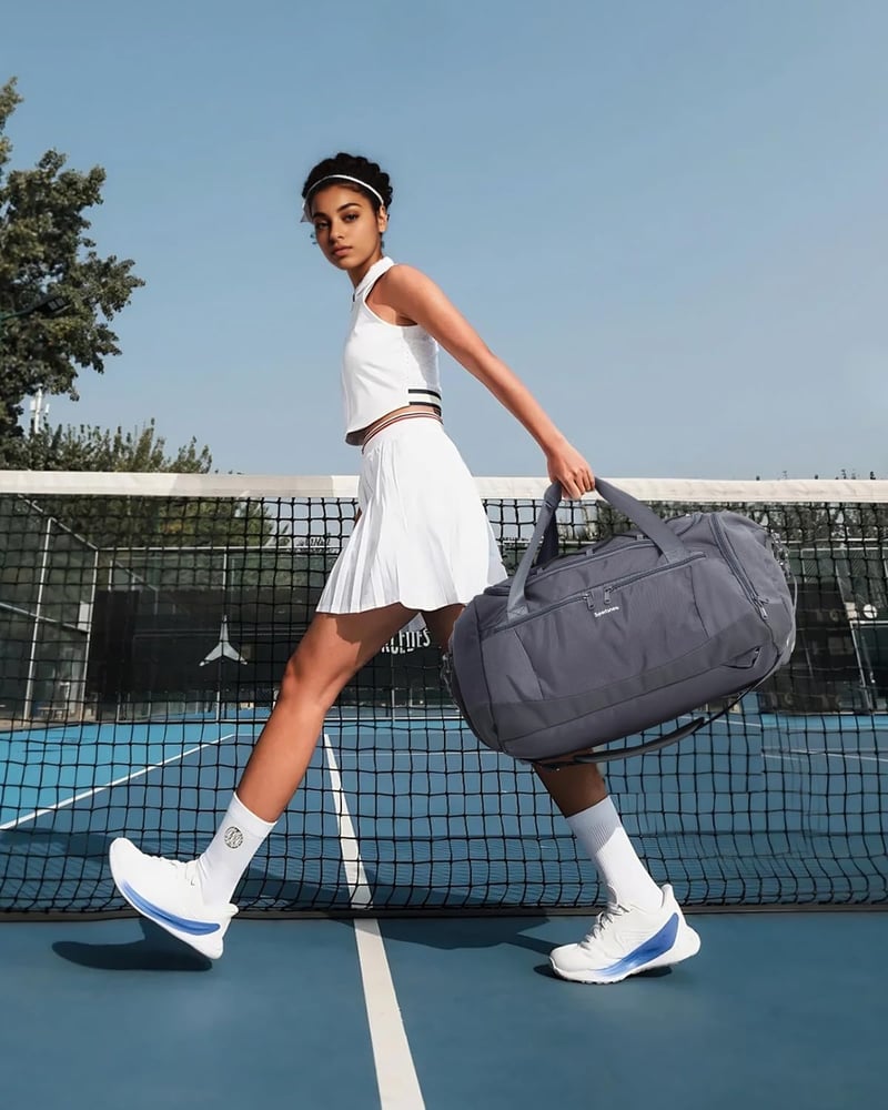 Rucsac Fitness Sportsnew 38L cu Compartiment pentru Încălțăminte și Compartiment pentru Haine Umede, Gri