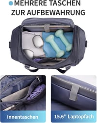 Rucsac Fitness Sportsnew 38L cu Compartiment pentru Încălțăminte și Compartiment pentru Haine Umede, Gri 7