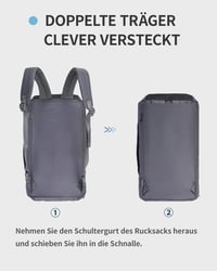 Rucsac Fitness Sportsnew 38L cu Compartiment pentru Încălțăminte și Compartiment pentru Haine Umede, Gri 4