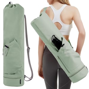 Sportsnew Torba za jogu s mokrim pretincem - Podesivi remen za rame, držač za bocu, kapacitet 30L - Za prostirke za jogu, pilates - Vodootporni poliester
