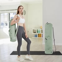 sportsnew Jóga Matrac Táska Nagy Állítható Vállpánttal Pilates Táska Palacktartóval és Nedves Rekesszel, Zöld 5