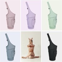 Geantă pentru salteaua de yoga cu compartiment separat pentru articole umede, buzunar lateral cu fermoar, suport pentru sticlă cu șnur și curea de umăr reglabilă 7