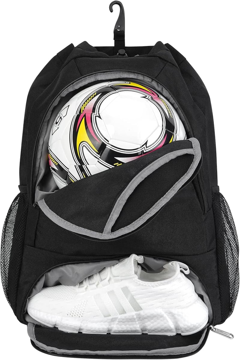 Sportsnew Multifunkciós Sporttáska - Kosárlabda és Focilabda Tartóval, Cipőrekesszel, Vízálló Zsebbel - Unisex Tornazsák Felnőtteknek