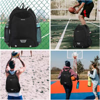 Sportsnew Multifunkciós Sporttáska - Kosárlabda és Focilabda Tartóval, Cipőrekesszel, Vízálló Zsebbel - Unisex Tornazsák Felnőtteknek 3