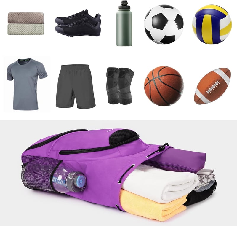 sportsnew Sporthátizsák Labdatartóval Cipőtartóval és Nedves Zsebbel