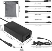 Sporvet 42V/36V 2A univerzális elektromos roller töltő 6 porttal, Xiaomi M365 és Ninebot kompatibilis 4