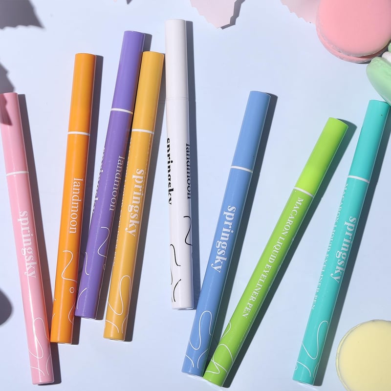 SPRINGSUGAR 8 Szín Neon Eyeliner Szett Vízálló Hosszantartó Folyékony Szemceruza