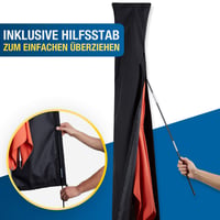 SPRINKS Zaštitna navlaka za suncobran do promjera 300 cm – Navlaka za suncobran otporna na kidanje i UV zračenje sa štapom za postavljanje, otporna na vremenske uvjete 4