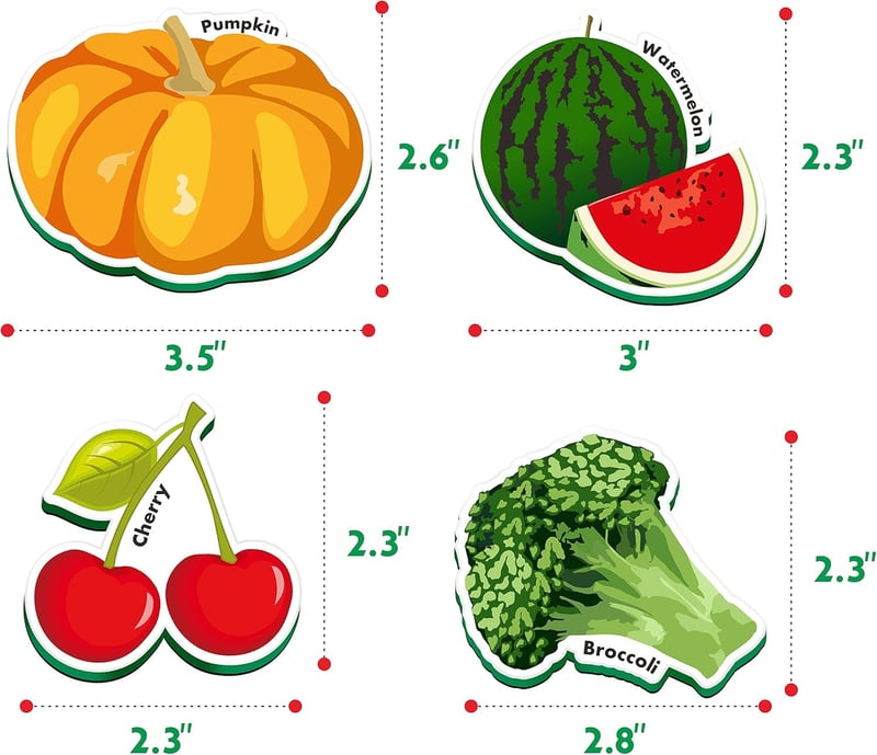 SpriteGru 59 Gyümölcs és Zöldség Mágneses Játék Óvodásoknak