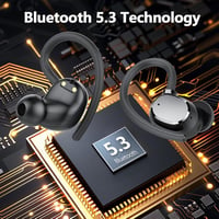 Sprtoybat Q22 sport Bluetooth 5.3 fülhallgató - 4 ENC mikrofon, IP7, 128 óra, LED kijelző 5