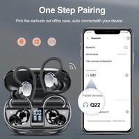 Sprtoybat Q22 sport Bluetooth 5.3 fülhallgató - 4 ENC mikrofon, IP7, 128 óra, LED kijelző 3
