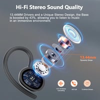 Sprtoybat Q22 sport Bluetooth 5.3 fülhallgató - 4 ENC mikrofon, IP7, 128 óra, LED kijelző 6
