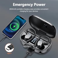 Sprtoybat Q22 sport Bluetooth 5.3 fülhallgató - 4 ENC mikrofon, IP7, 128 óra, LED kijelző 4