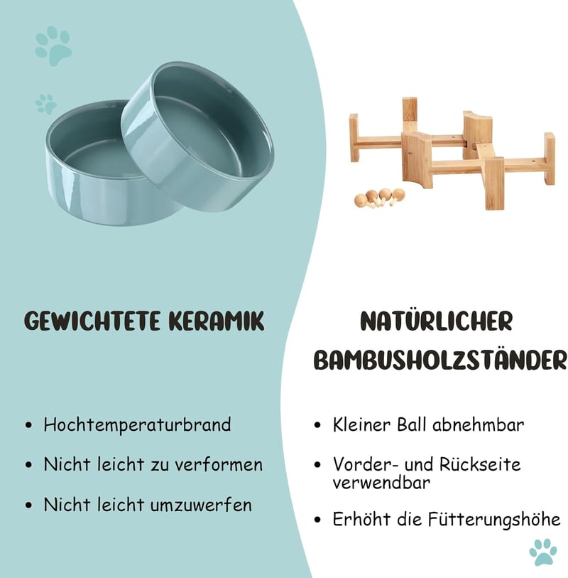 SPUNKYJUNKY 15° dönthető kerámia tál kutyáknak macskáknak 400ml világoszöld