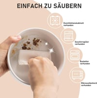 SPUNKYJUNKY Dönthető Kerámia Dupla Tálca Bambusz Állvánnyal Kutyáknak Macskáknak 850ml Fehér 5