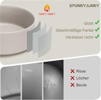 SPUNKYJUNKY Kerámia Dupla Tál Bambusz Állvánnyal Kutyáknak Macskáknak 400ml Szürke 3