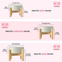 SPUNKYJUNKY Kerámia Emelt Tál Bambusz Állvánnyal Macskáknak és Kutyáknak 850ml Szürke 2