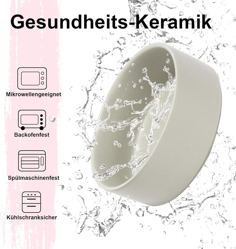 SPUNKYJUNKY Kerámia Emelt Tál Bambusz Állvánnyal Macskáknak és Kutyáknak 850ml Szürke