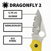 Ľahký nerezový nôž Spyderco Dragonfly 2 Salt s čepeľou Spyder-Edge, žltý – SPY-C28SYL2 3