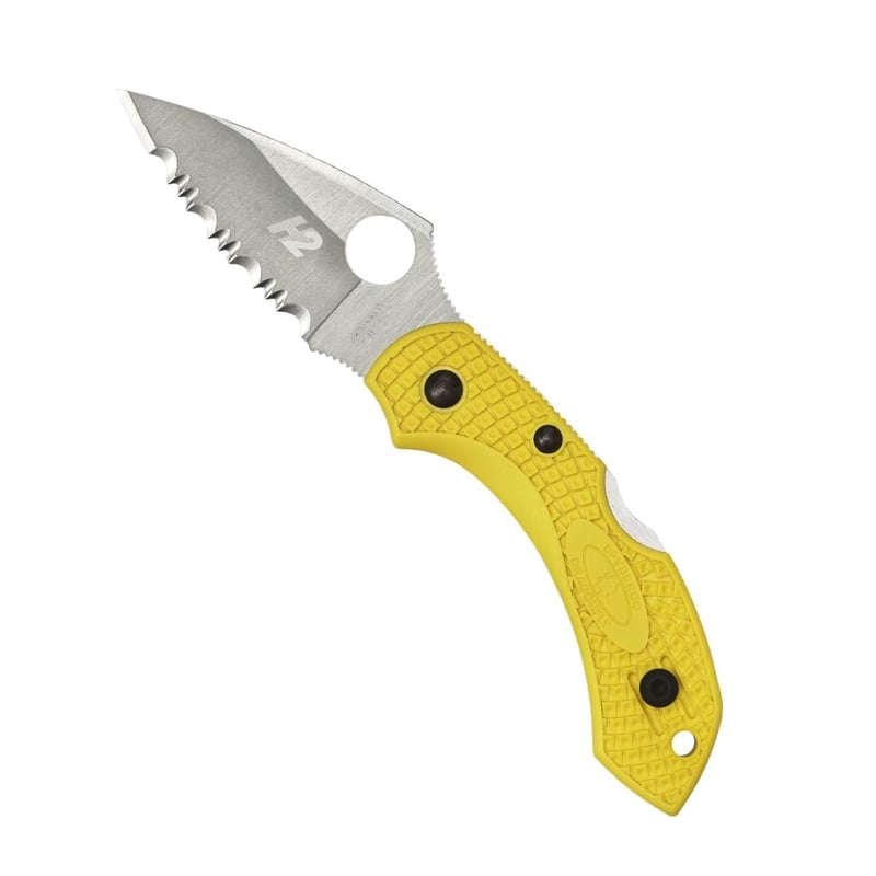 Ľahký nerezový nôž Spyderco Dragonfly 2 Salt s čepeľou Spyder-Edge, žltý – SPY-C28SYL2