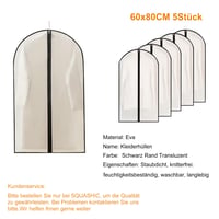 SQUASHIC Obal na oblek 5 ks 60x80 cm so zipsom 10