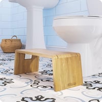 Squatty Potty Oslo sklopiva bambusova WC stolica – visina 18 cm, smeđa, za odrasle i djecu 7