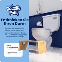 Squatty Potty Oslo sklopiva bambusova WC stolica – visina 18 cm, smeđa, za odrasle i djecu 2