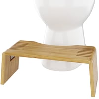 Squatty Potty Oslo sklopiva bambusova WC stolica – visina 18 cm, smeđa, za odrasle i djecu 1