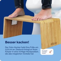 Squatty Potty Oslo sklopiva bambusova WC stolica – visina 18 cm, smeđa, za odrasle i djecu 4