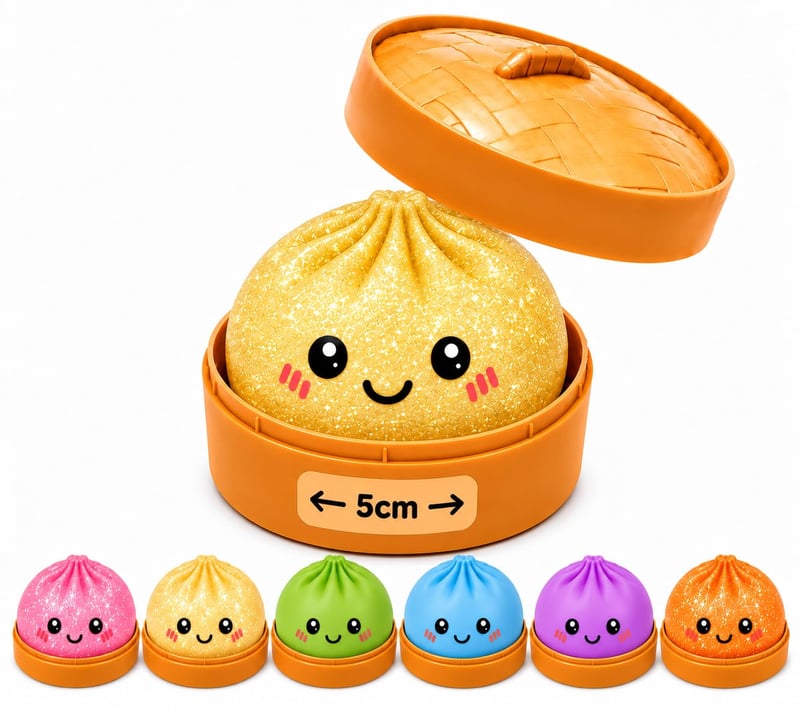 Squishy Gombóc Antistresová Hračka – Virálny Trend, Stláčateľná Mäkká Figúrka pre Deti aj Dospelých