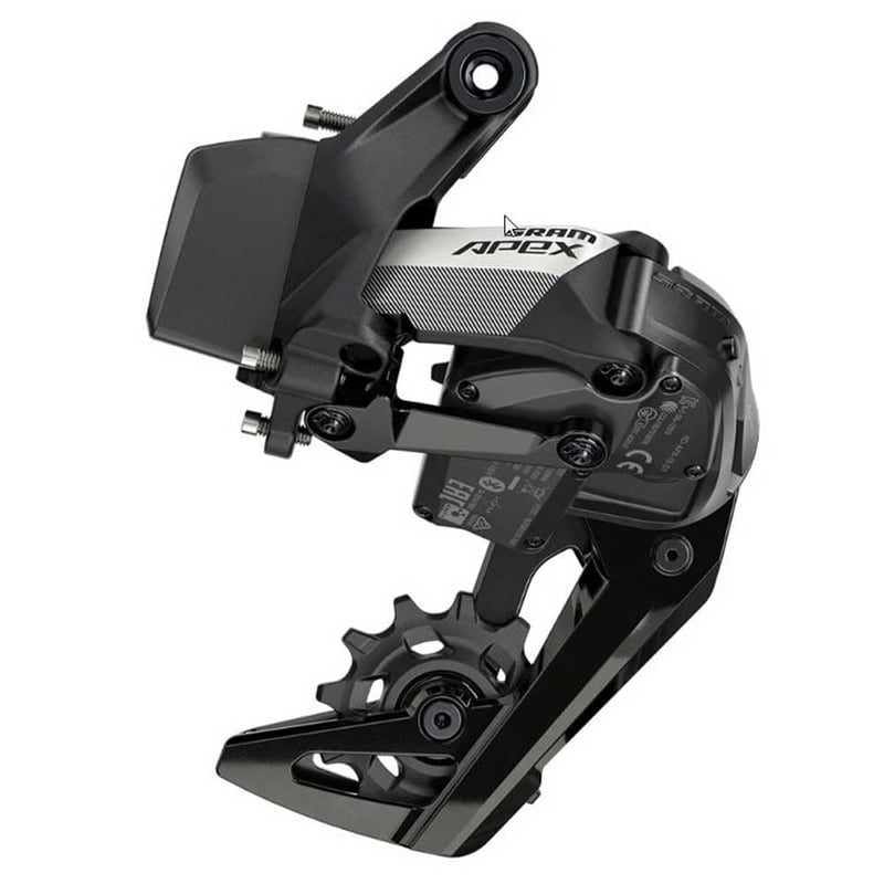 SRAM Apex XPLR AXS 12-rýchlostná prehadzovačka – čierna, max. 44 zubov – na gravel bicykel
