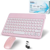 SRAYG Bluetooth Wireless Billentyűzet Egér Szett Ultra Vékony Pink 1
