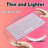 SRAYG Bluetooth Wireless Billentyűzet Egér Szett Ultra Vékony Pink 7