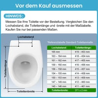 SREWOHS WC doska, O-tvar, materiál PP, pomalé sklápanie, 3D kožený vzhľad s diamantovým vzorom, čierna, rýchloupínací systém, 7 cm skrutka, odolná voči UV žiareniu 5