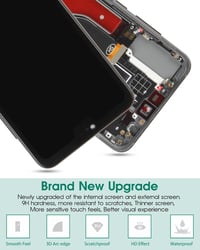 SRJTEK Huawei P20 Pro LCD Kijelző Csere - Érintőképernyő Digitalizáló Kerettel, Fekete, Ujjlenyomat Olvasóval, Szerszámkészlettel 5