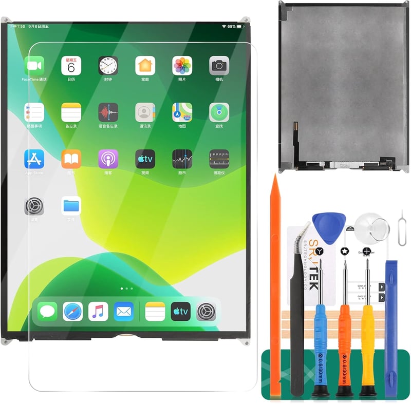 SRJTEK iPad 10.2 LCD kijelző csere 2019-2021 7. 8. 9. generáció A2197 A2200 fekete