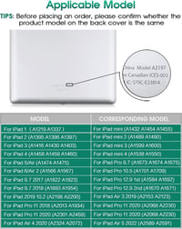 SRJTEK iPad 10.2 LCD kijelző csere 2019-2021 7. 8. 9. generáció A2197 A2200 fekete 3
