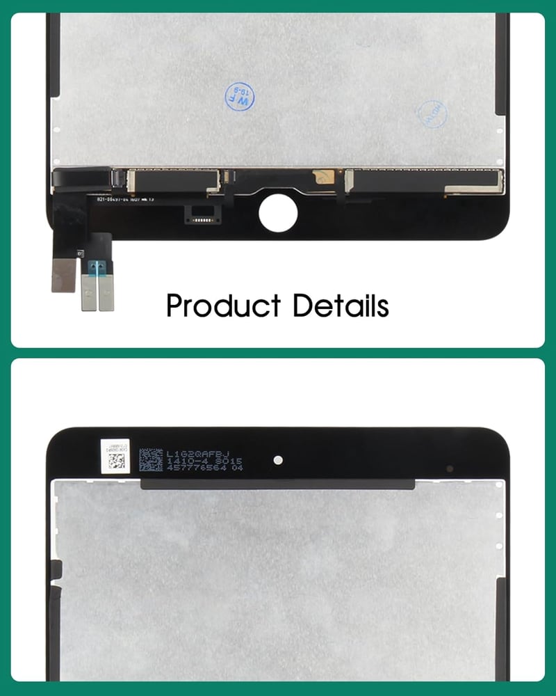 SRJTEK iPad Mini 5 7.9" kijelző csere A2126 A2124 A2133 LCD érintőképernyő fekete