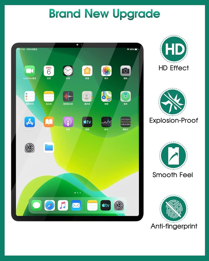 SRJTEK iPad Pro 12.9 2020 4. generáció kijelző csere A2069 A2232 LCD érintőpanel fekete