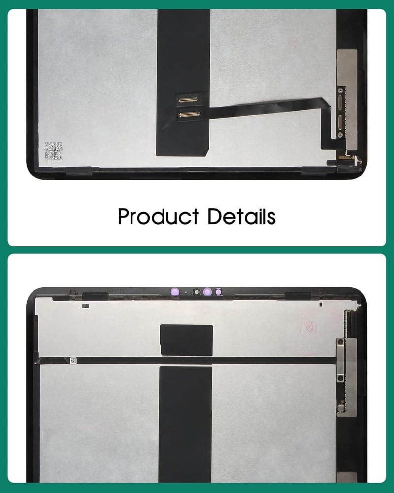 SRJTEK iPad Pro 12.9 2020 4. generáció kijelző csere A2069 A2232 LCD érintőpanel fekete