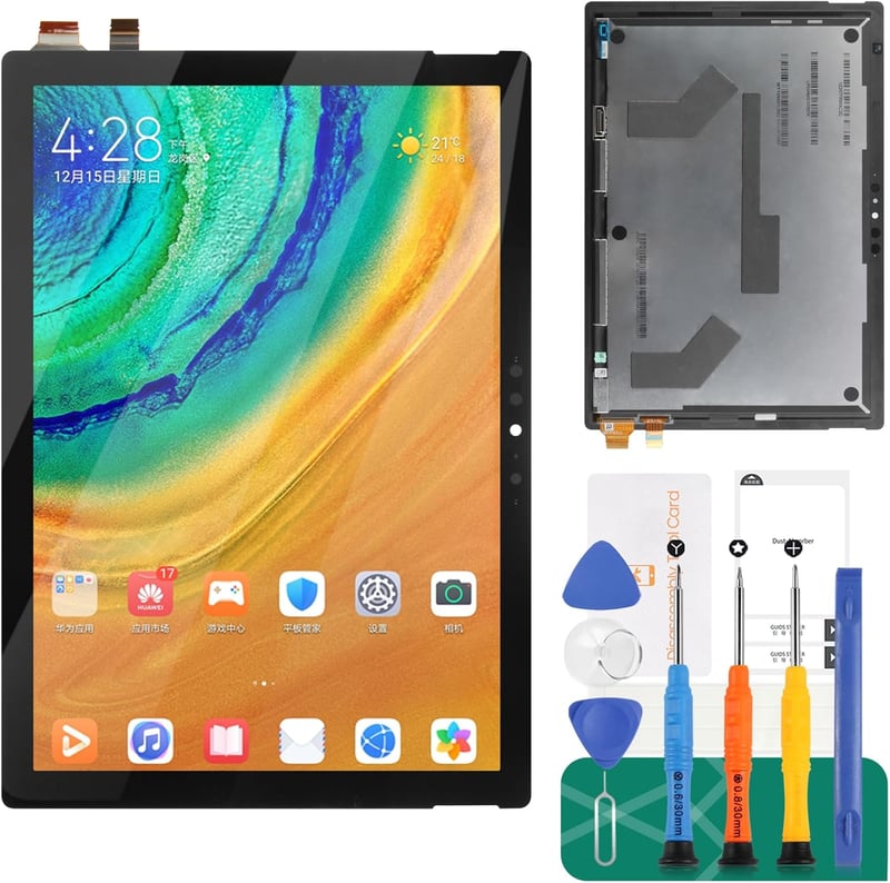 SRJTEK Pro 5 12.3 1796 LCD kijelző csere fekete digitalizáló nélkül keret