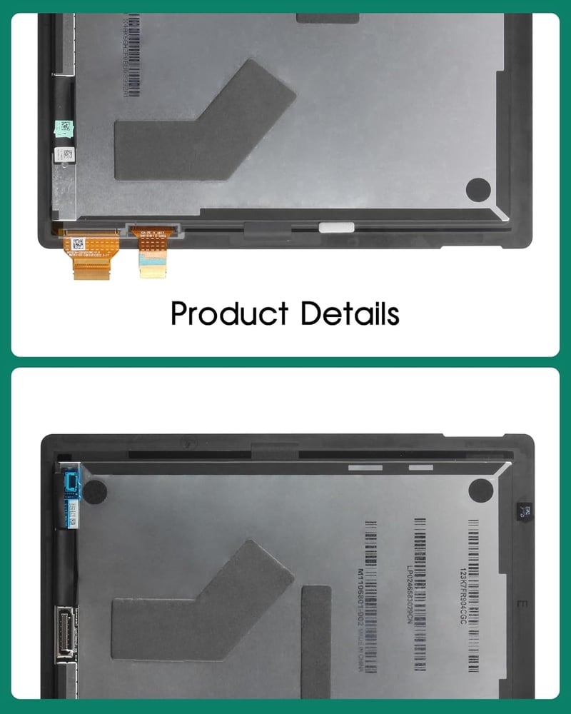 SRJTEK Pro 5 12.3 1796 LCD kijelző csere fekete digitalizáló nélkül keret