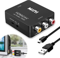 SRLWMYI RCA HDMI Adapter 1080P AV Kompozit Video Audio Konverter USB Kábellel PS2 PS3 PS4 Xbox Wii Nintendo VHS VCR DVD TV PAL NTSC 7